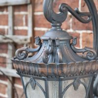 Close up of embellishments on "Cotswold Collection" Wall Lantern