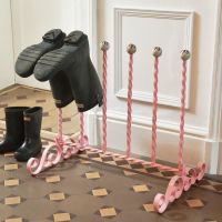 “Hazelbryn” Pastel Pink 3 Pair Boot Rack