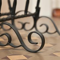 Close up of Black Scroll Ironwork 