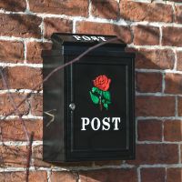 "Red Rose" Wall Mounted Post Box in Situ