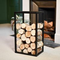 Small Open Sides Log Holder in Situ Next to the Fireplace