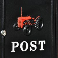 Close up of "Vintage Red Tractor" Motif 