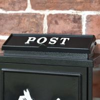 Close up of "White Westie" Post Box and Lid 