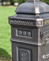 “Raventree” Deluxe Copper Finish Camden Free Standing Post Box details
