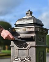 “Raventree” Deluxe Copper Finish Camden Free Standing Post Box letter opening