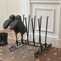 "Athleshaw" Black 5 Pair Boot and Welly Rack in Situ 