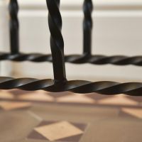 Twisted Metalwork on Welly Rack 
