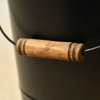 Close up of hardwood handle 