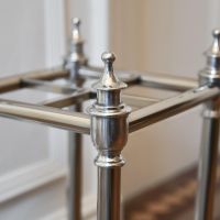 Close up of Antique Nickel Urn Type Finials 