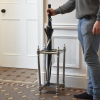 Antique Nickel Square Umbrella Holder 