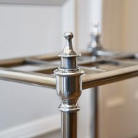 Close up of urn shaped finials 