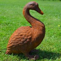 "Puddlemere" Duck Rustic Cast Iron Garden Sculpture