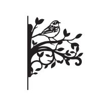 Close-Up of Dunnock on Branches Steel Hanging Basket Bracket