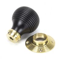 Detatchable rose on the Ebony Beehive Door Knob