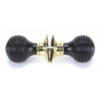Pair of Beehive Door Knobs with Threaded Spindle