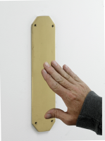 "Bellmont Hall" Polished Brass Edwardian Finger Plate and Door Plate