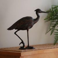 Egret Bird Ornament Finished in Bronze