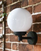 Elmbridge Traditional Globe Wall Light in Situ Mounted onto a Brick Wall