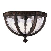 Flush Bronze Ceiling Light With Water Glass