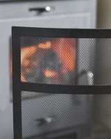 Close up of mesh detail on fire screen