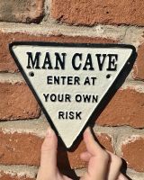 Cast Iron Man Cave Wall Sign