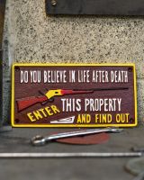 Cast Iron "Enter This Property" Sign