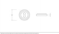 Black Iron Art Deco Escutcheon Dimensions