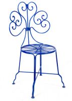 “Evelyn Grace” Wrought Iron Heart Back Chair