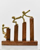 Front view of home decor sculpture