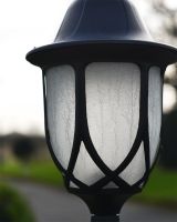 "Celene" Black Frosted Glass Pillar Light 