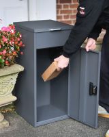 Felton contemporary grey parcel box front opening