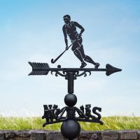 Weathervane with Female Field Hockey Player Topper