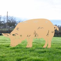 Tan Female Pig Silhouette 