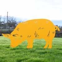 Yellow Pig Silhouette 