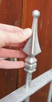 Arrow finial galvanised steel fence panels