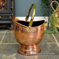 Side View of the Copper Coal Bucket
