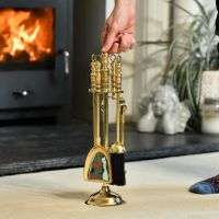 "Empress" Polished Brass Companion Set 