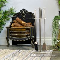 Contemporary Companion Set finished in a Stainless Steel