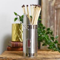 Polished Steel Match Holder