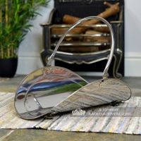 "Evington" Stainless Steel Curved Log Basket
