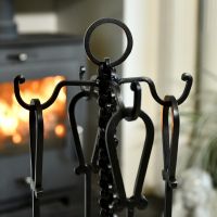 Close up of Black Iron Knot Design Stand 
