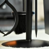 Close up of circular base and tools 