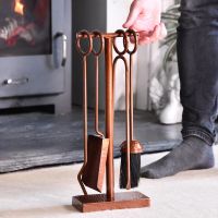 Midleton Hammered Antique Copper Companion Set in Situ