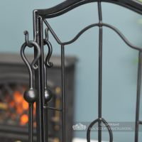 “Dawnmead House” Gothic Fireside Companion Set In Black