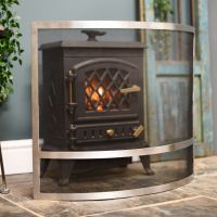 Modern Arched fire screen in living room