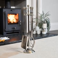 Polished Steel Traditional Companion Set 64cm 
