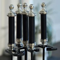 Nickel & Black Traditional Companion Set Handles