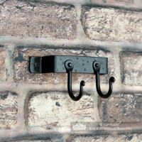 Hammered "Blacksmith Style" Wall Mounted Fireside Tool Rack