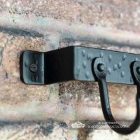 Hammered "Blacksmith Style" Wall Mounted Fireside Tool Rack