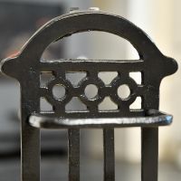 Close up of Ornate Detailing on Victorian Companion Set 